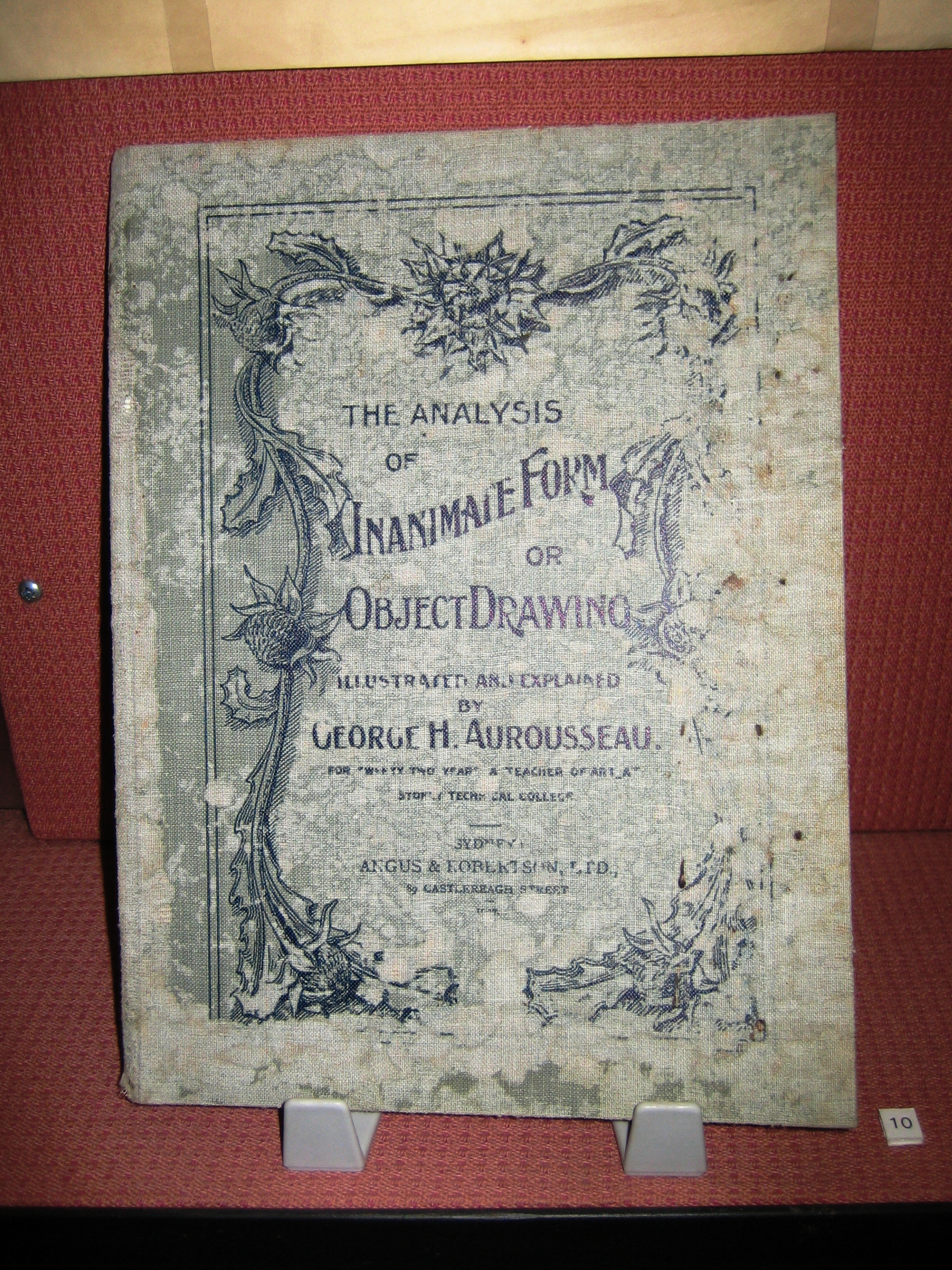 BOOK, 'THE ANALYSIS OF INANIMATE FORM OR OBJECT DRAWING', GEORGE ...