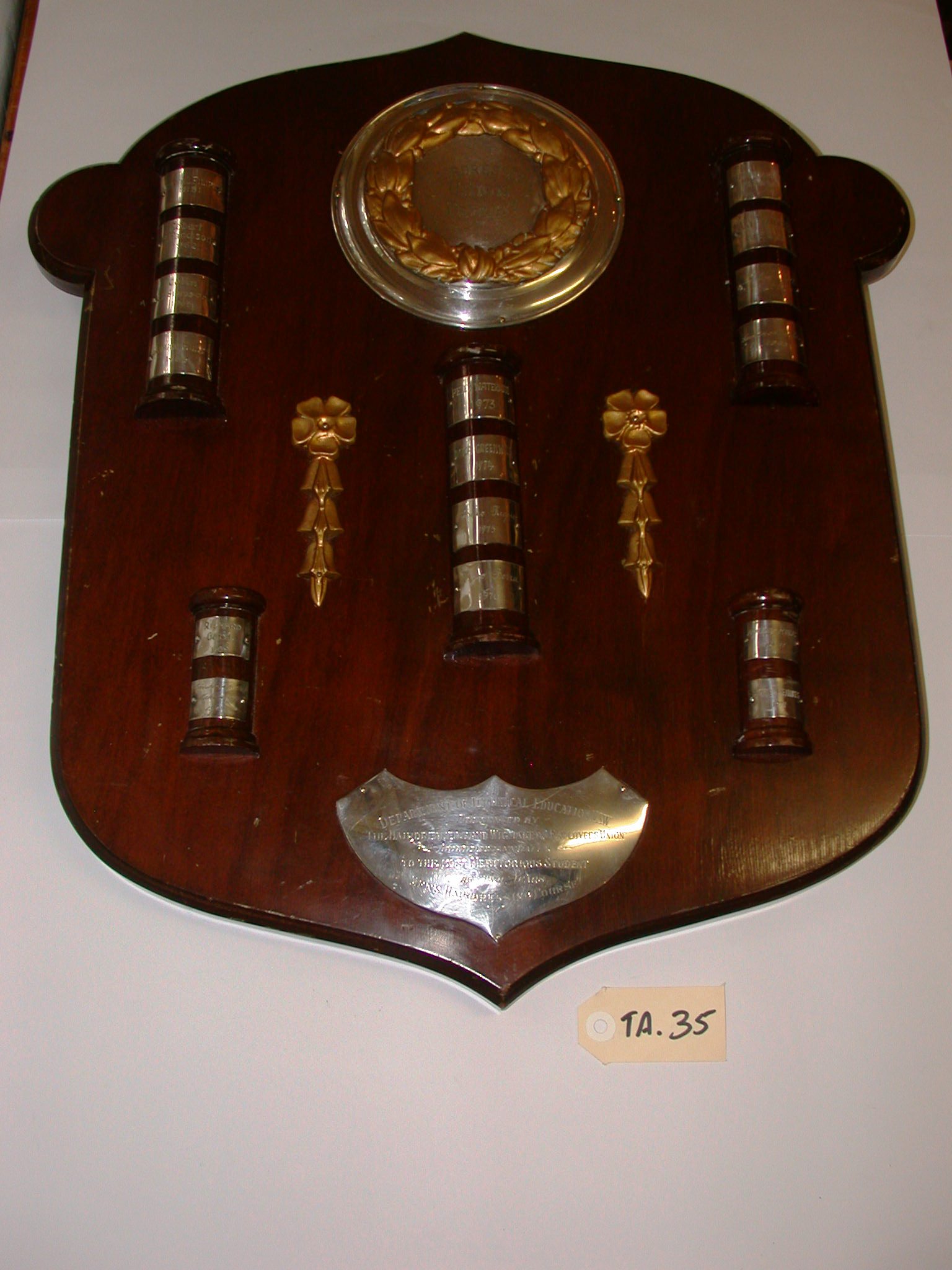 PLAQUE HONOUR BOARD FOR HAIRDRESSERS' UNION TROPHY openEQUELLA